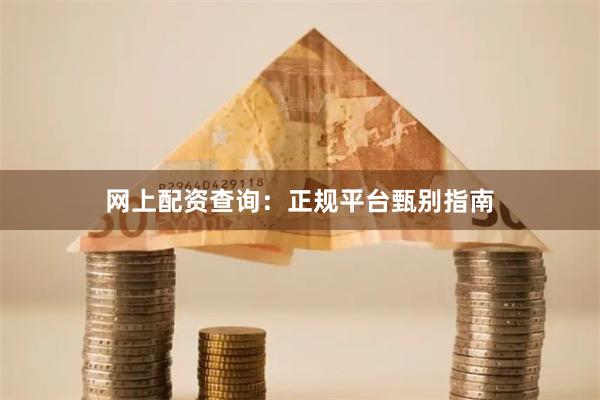 网上配资查询：正规平台甄别指南